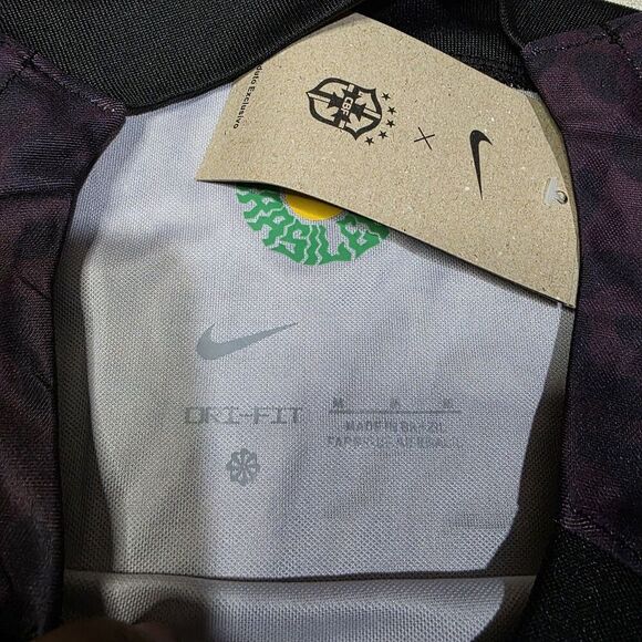 Nike ×CBF Brazil Futbol Soccer Jersey Mens Size Medium Goalkeeper Purple Leopard - Picture 5 of 9
